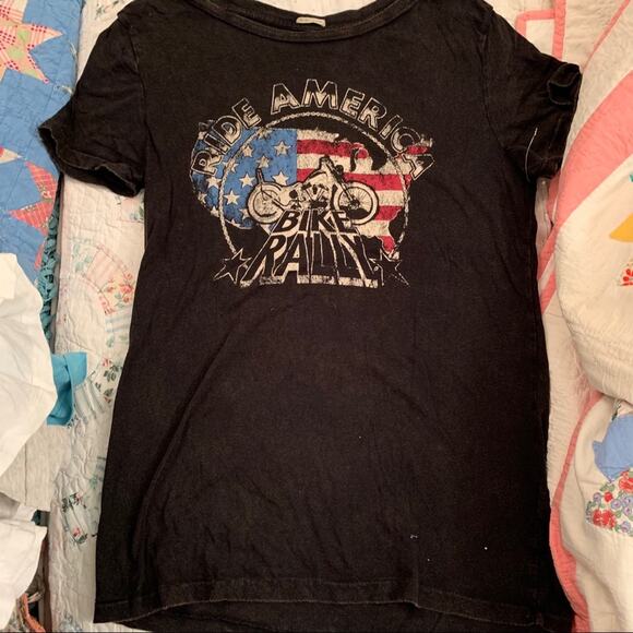 NWOT RALPH LAUREN RIDE AMERICA BIKE RALLY MOTO TEE - Picture 2 of 5